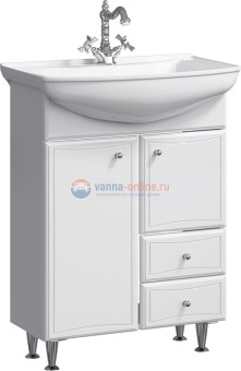 Тумба под раковину Aqwella Барселона 65, напольная, белый, BA0106K