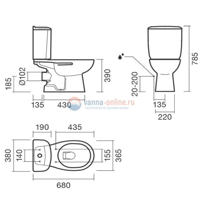 Унитаз компакт Sanitana MUNIQUE