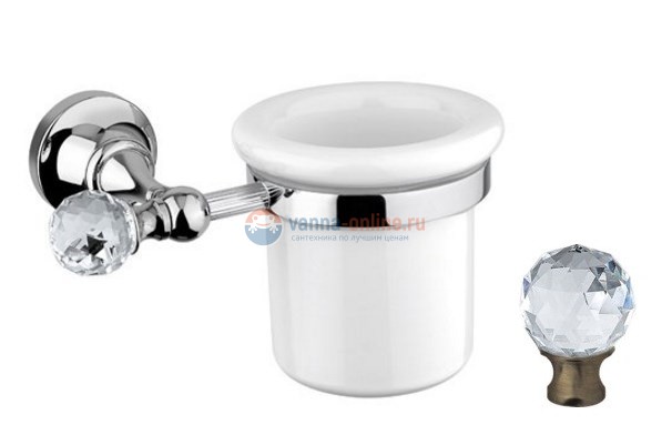 Стакан Cezares Olimp ТUM-02-Sw цвет бронза, ручки Swarovski Стакан Cezares Olimp ТUM-02-Sw цвет бронза, ручки Swarovski