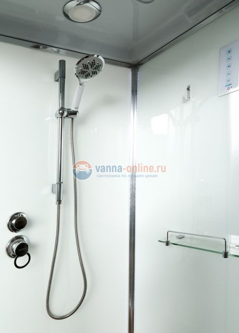 Душевая кабина Deto D D129S эл 120 x 90 см, с крышей и электрикой