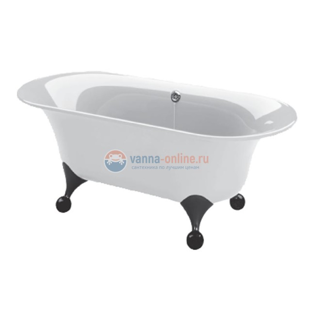 Квариловая ванна Villeroy&Boch Ceta 175 x 75 см UBQ175CEA7B0V-01 ножки черные