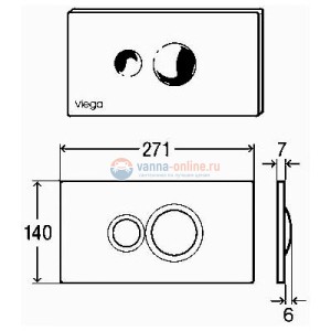 Кнопка смыва Viega Visign for Style 10 596316, белая