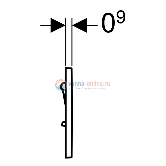 Ручной пневмопривод Geberit HyTouch Sigma Type 01 116.011.21.5 для писсуара, глянцевый хром