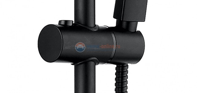 Держатель ручного душа на штангу Agger Breeze AHSH144, черный матовый Держатель ручного душа на штангу Agger Breeze AHSH144, черный матовый