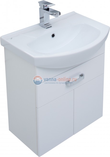 Тумба под раковину Aquanet Ирис 60, 1 ящик, 2 дверцы, 00198381