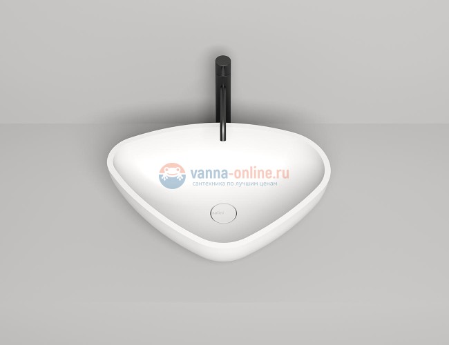 Раковина накладная Salini Gloria 306, 56,4 x 39,5 х 16,5 см, из материала Solix, матовая белая 1102206M