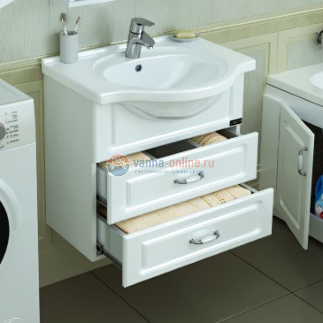 Тумба под раковину СаНта Верона 60 700191 подвесная, цвет белый