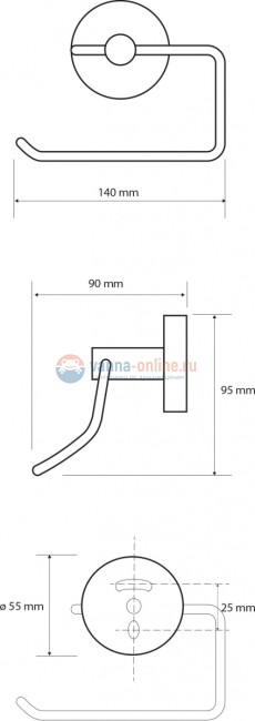 Держатель туалетной бумаги Bemeta Dark 104112040