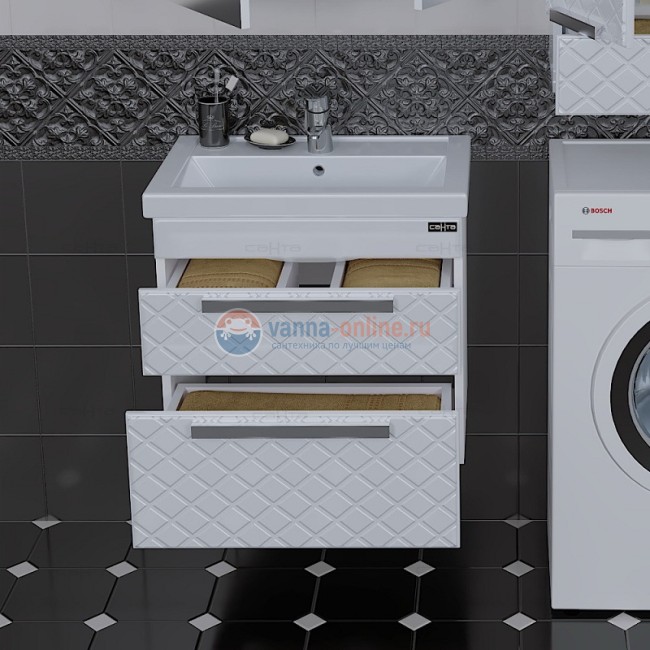 Тумба под раковину СаНта Калипсо 60 NEW 217009лN подвесная