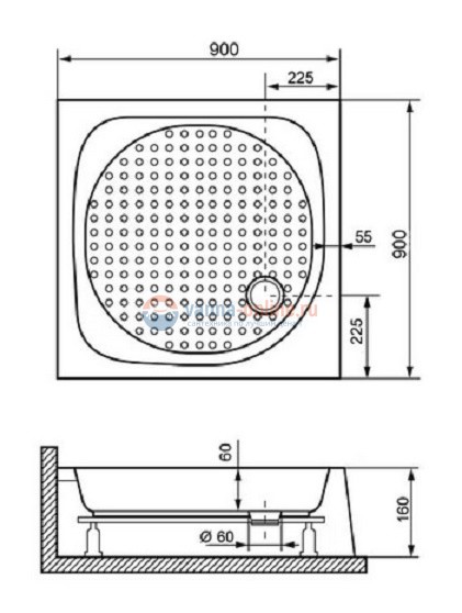 Душевой поддон RGW Lux/TN 16180199-21 90 x 90 см акриловый, квадратный, цвет белый Душевой поддон RGW Lux/TN 16180199-21 90 x 90 см акриловый, квадратный, цвет белый
