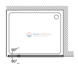 Душевой уголок Jacob Delafon Contra 180 см, правосторонний с зеркальной поворотной панелью