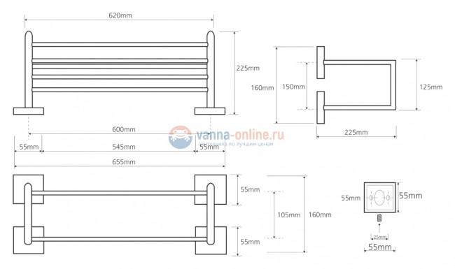 Полка Bemeta Beta 132205102 Полка Bemeta Beta 132205102