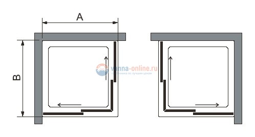 Неподвижная стенка Riho Lucena Bok GKB32200 80 см