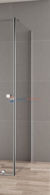 Душевая стенка Cezares STREAM-90-FIX-C-Cr, 90 см, стекло прозрачное, цвет профиля хром