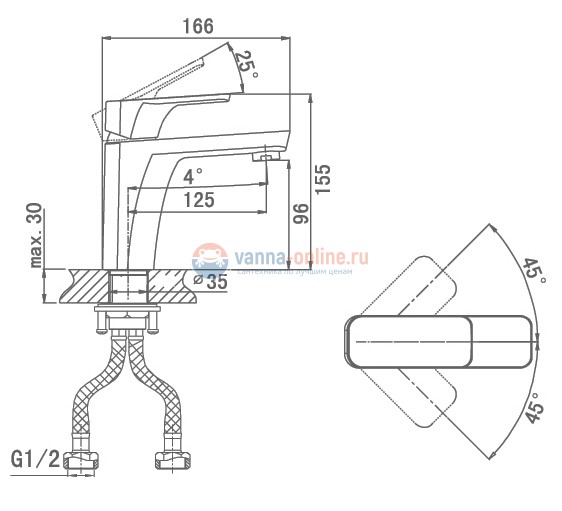 Смеситель D&K Berlin DA1432115 для раковины, черный