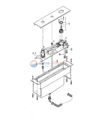 Смеситель Grohe однорычажный для ванны на 3 отверстия 33341 000, встраиваемая часть Смеситель Grohe однорычажный для ванны на 3 отверстия 33341 000, встраиваемая часть