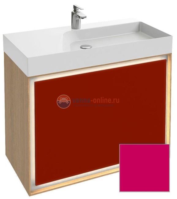Тумба под раковину Jacob Delafon Rythmik Pure 90 см EB1771-S16, цвет фуксия сатин Тумба под раковину Jacob Delafon Rythmik Pure 90 см EB1771-S16, цвет фуксия сатин