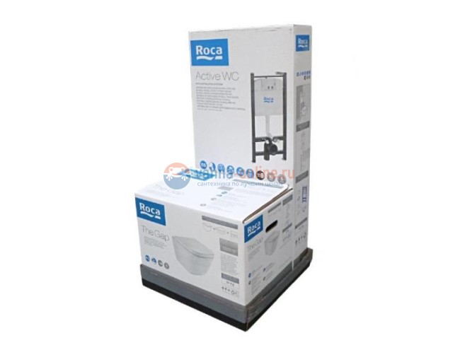 Инсталляция Roca с безободковым унитазом Roca Gap Clean Rim 34647L000, сиденье микролифт, комплект 7.8931.0.410.0 (7893104100) Инсталляция Roca с безободковым унитазом Roca Gap Clean Rim 34647L000, сиденье микролифт, комплект 7.8931.0.410.0 (7893104100)