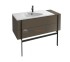 Тумба под раковину Jacob Delafon Nouvelle Vague 120 EB3033-NR2, 2 ящика, с выступом, цвет - коричневая кожа