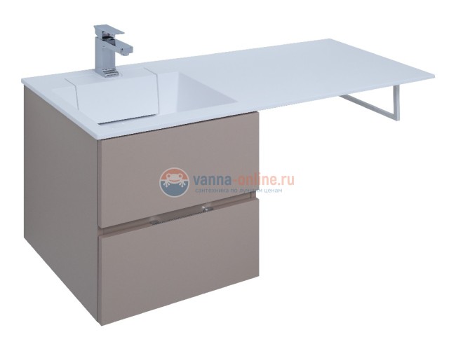 Тумба с раковиной Aquanet Алвита 48 00243661, цвет капучино