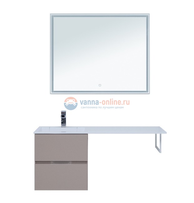 Тумба с раковиной Aquanet Алвита 48 00243661, цвет капучино