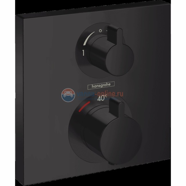 Смеситель для душа Hansgrohe RainSelect 15714670, 2 потребителя, термостатический, черный матовый Смеситель для душа Hansgrohe RainSelect 15714670, 2 потребителя, термостатический, черный матовый