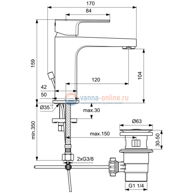 Смеситель для раковины Ideal Standard CERAFINE MODEL D BC491AA