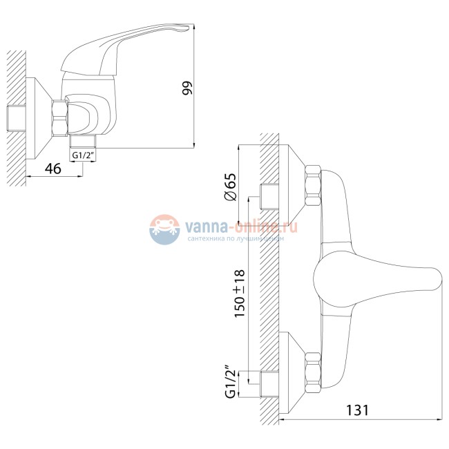 Смеситель Rossinka A35-41 для душа