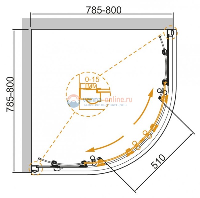 Душевой уголок Cezares GIUBILEO, 80 х 80 х 195, стекло матовое узорчатое Душевой уголок Cezares GIUBILEO, 80 х 80 х 195, стекло матовое узорчатое