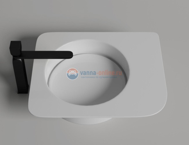 Раковина напольная Salini Ninfea 02, 54,5 х 44,7 х 12, белая матовая 110521M