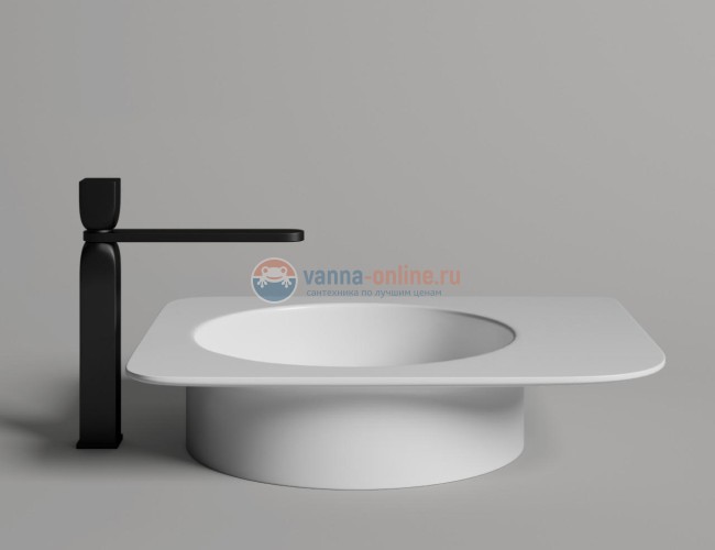 Раковина напольная Salini Ninfea 02, 54,5 х 44,7 х 12, белая матовая 110521M