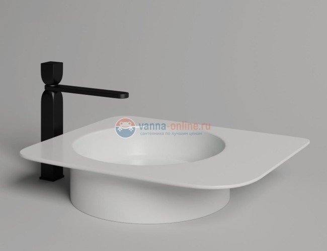 Раковина напольная Salini Ninfea 02, 54,5 х 44,7 х 12, белая матовая 110521M