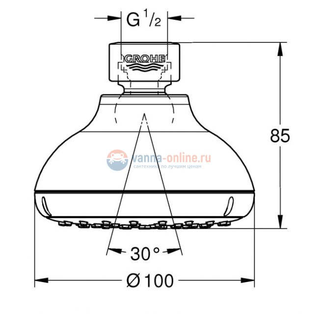 Верхний душ Grohe New Tempesta 100 I 26050001 (26050000) Верхний душ Grohe New Tempesta 100 I 26050001 (26050000)