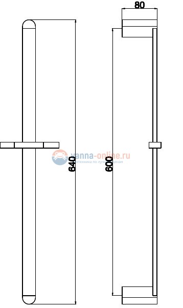 Штанга душевая BelBagno Arlie ARL-SAC-CRM Штанга душевая BelBagno Arlie ARL-SAC-CRM