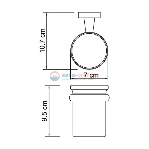 Стакан для зубных щеток WasserKRAFT Lippe 6528