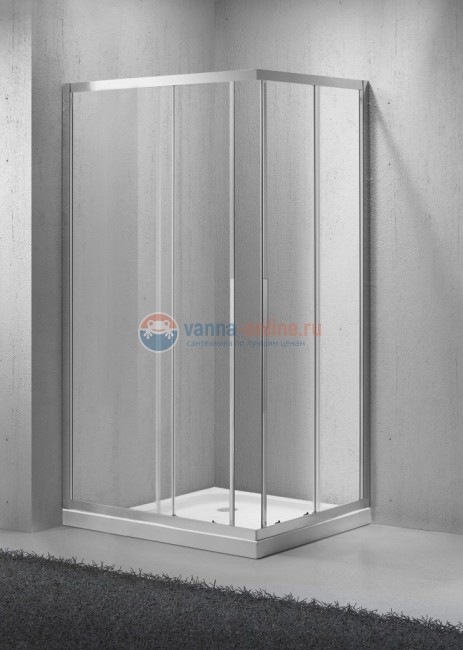 Душевой уголок BelBagno Sela-AH-2-120/80-C-Cr, 120 x 80 x 190 см, стекло прозрачное, хром