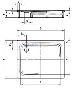 Поддон душевой Kaldewei Superplan мод. 389-2 80 x 120 x h12 cм, 4473.3500.0001 anti-slip