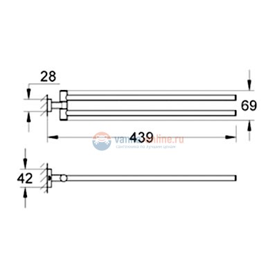 Полотенцедержатель Grohe Essentials Cube 40624001 Полотенцедержатель Grohe Essentials Cube 40624001