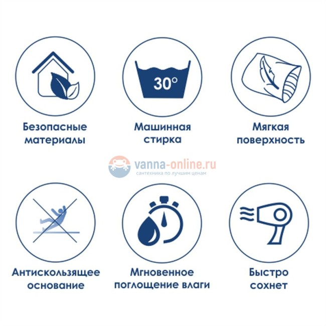 Коврик WasserKraft Wern Wern BM-2523 Lilac напольный, цвет - сиреневый, 90 х 57 см