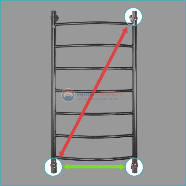 Полотенцесушитель водяной Energy Classic 1000x500, ширина 56 см, высота 103 см Полотенцесушитель водяной Energy Classic 1000x500, ширина 56 см, высота 103 см