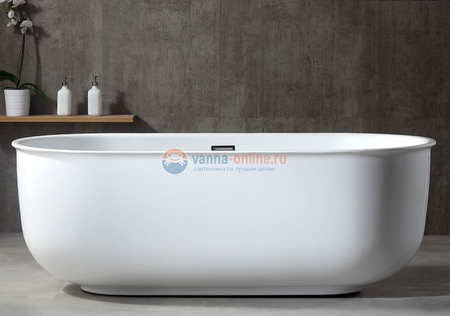 Ванна акриловая Abber AB9244, цвет - белый, 170 х 80 х 60 см