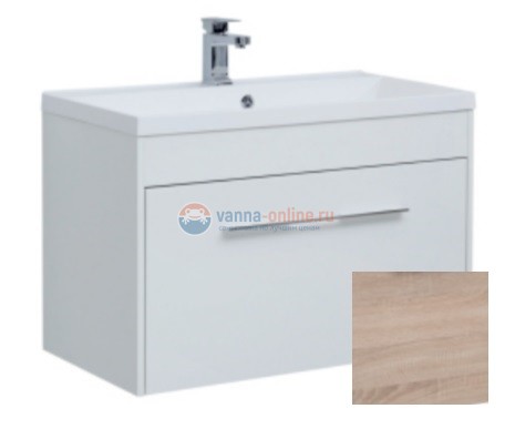 Тумба под раковину Aquanet Августа 00210031 90 см подвесная, цвет дуб сонома