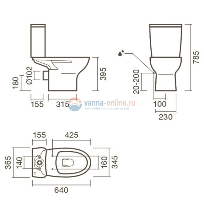 Унитаз компакт Sanitana POP