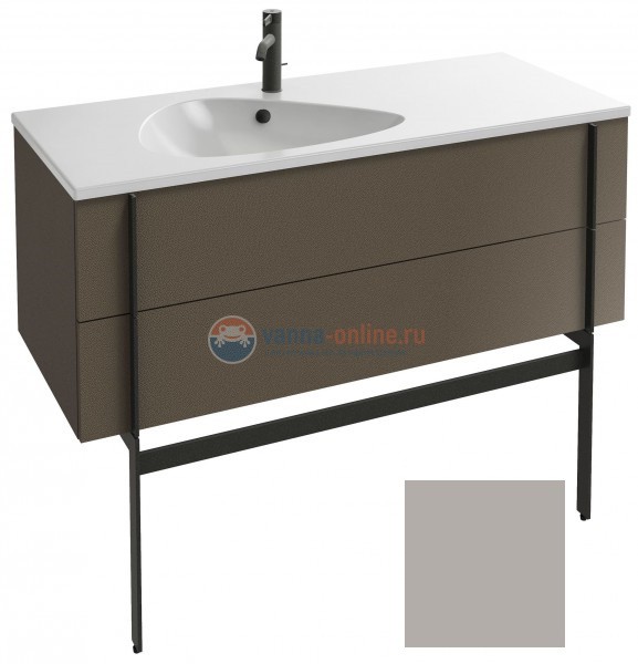 Тумба под раковину Jacob Delafon Nouvelle Vague 120 EB3035-S21, 2 ящика, цвет - серый титан сатин