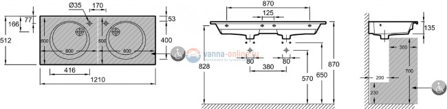Раковина-столешница Jacob Delafon Odeon Rive Gauche EXAT112-Z-00, 120 см Раковина-столешница Jacob Delafon Odeon Rive Gauche EXAT112-Z-00, 120 см