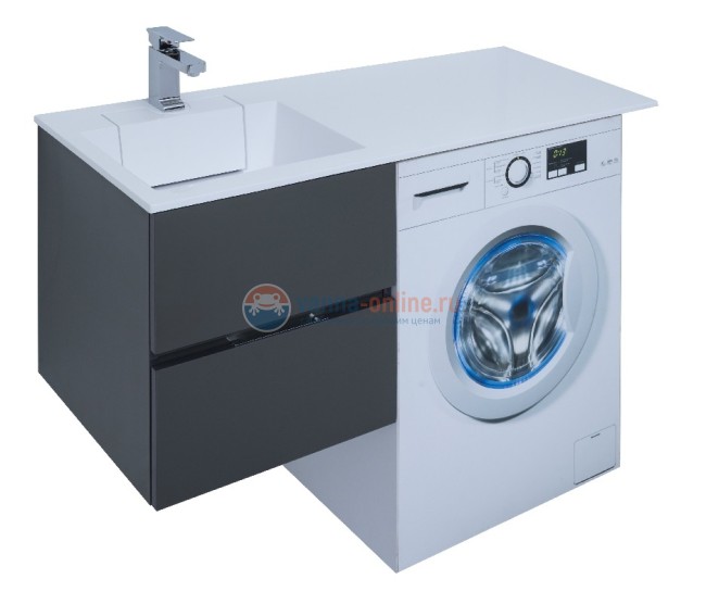 Тумба с раковиной Aquanet Алвита 48 00243662, цвет серый антрацит