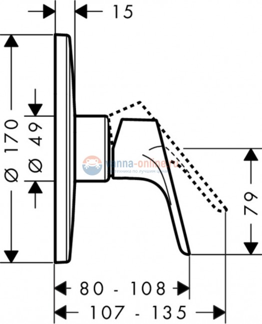 Смеситель Hansgrohe Focus 31964000 для душа Смеситель Hansgrohe Focus 31964000 для душа
