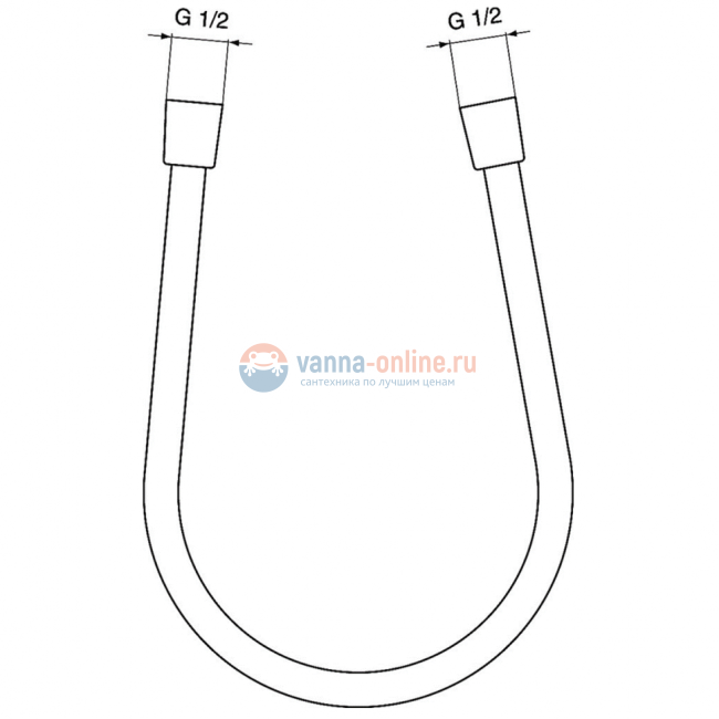 Пластиковый шланг для душа 1750 мм Ideal Standard IDEALFLEX A4109GN