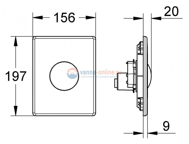 Накладная панель Grohe Skate 38672SD0 нержавеющая сталь