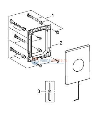 Накладная панель Grohe Skate 38672SD0 нержавеющая сталь